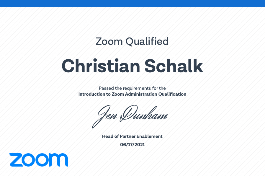 Zoom Administration Qualification